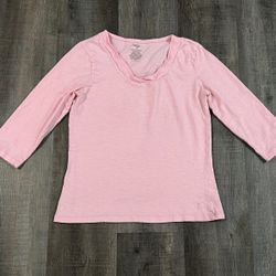 Women’s Medium (8/10) Pink 3/4 Sleeve Active Top