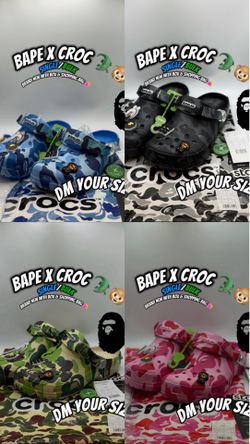 Bape X Croc Camo