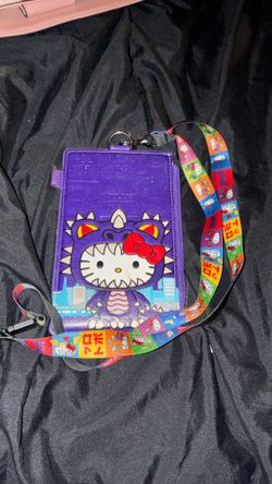 Hello Kitty Lanyard with Passport Holder, Clear ID Card Slot, Coin Zipper Pouch and Detachable Neck Strap, Summer Vacation 2022 Travel Accessories, 7
