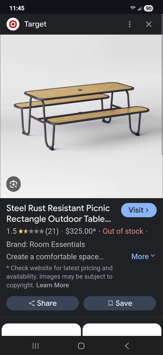 Brand New Outdoor Patio Picninc Table