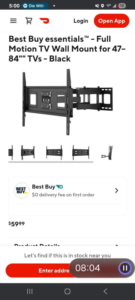 Wall TV Mount.