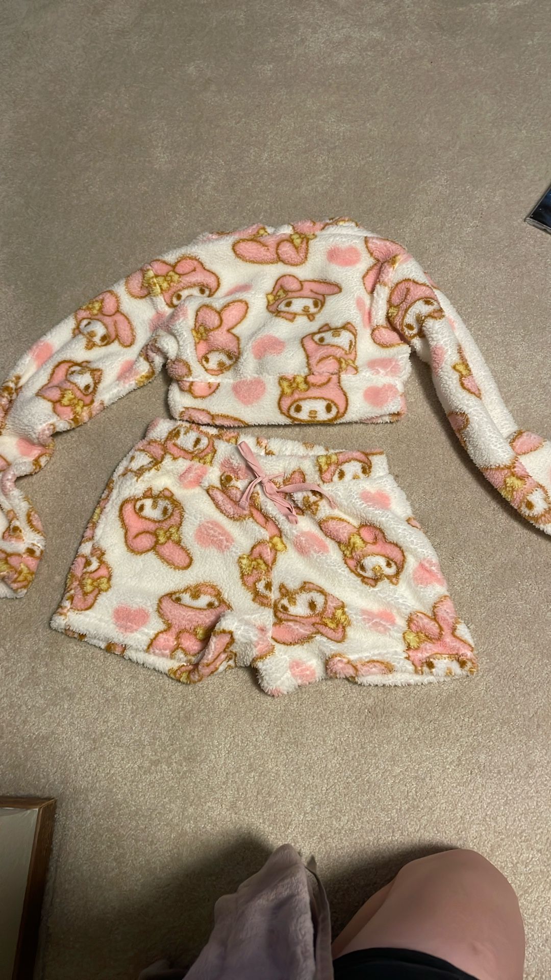 My Melody Sanrio Matching Shorts And Hoodie Top Y2K