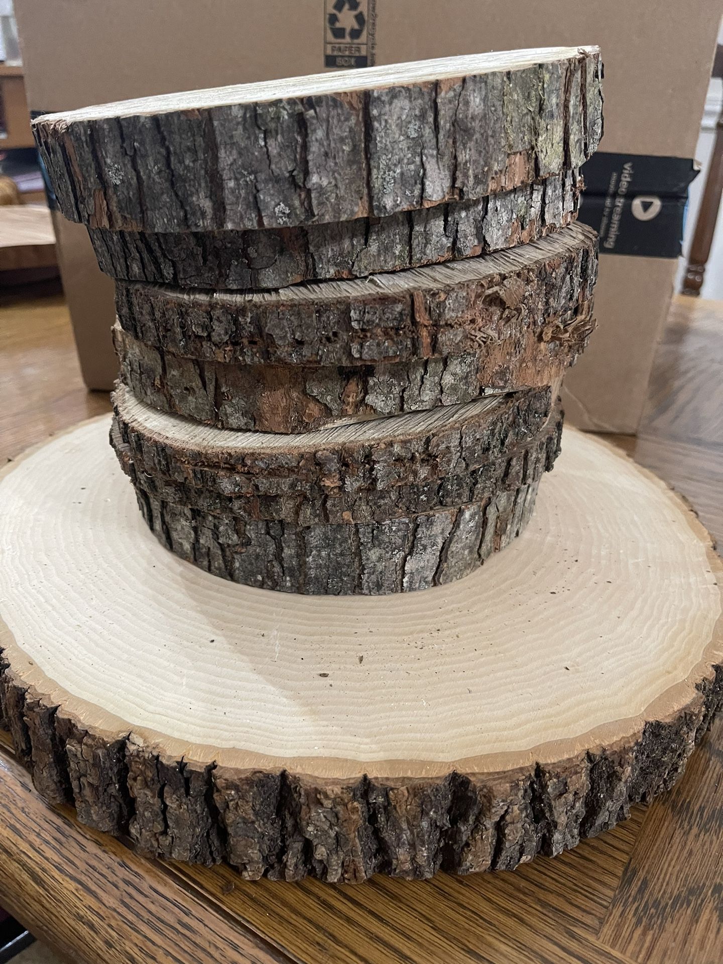 Wood Round Cake Stand 