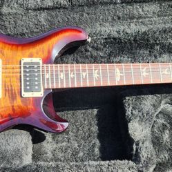 PRS Custom 24 Electric Guitar Tiger Flame OHSC Paul Reed Smith 2014