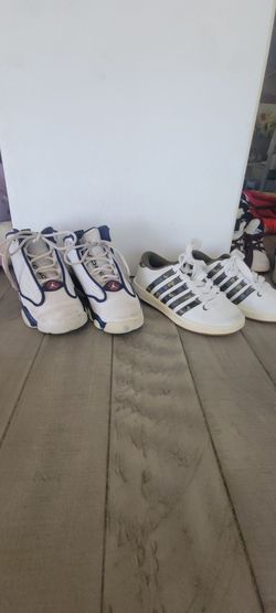 2 PAIRS BOYS SHOES KSWISS AND JORDANS SIZE 11C IN GOOD CONDITION
