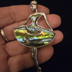 Brooch, Abalone Ballerina 
