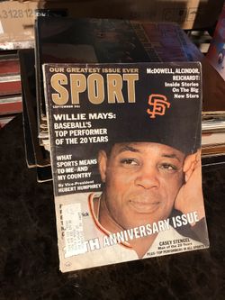 Vintage Willie Mays 1966 sport magazine baseball