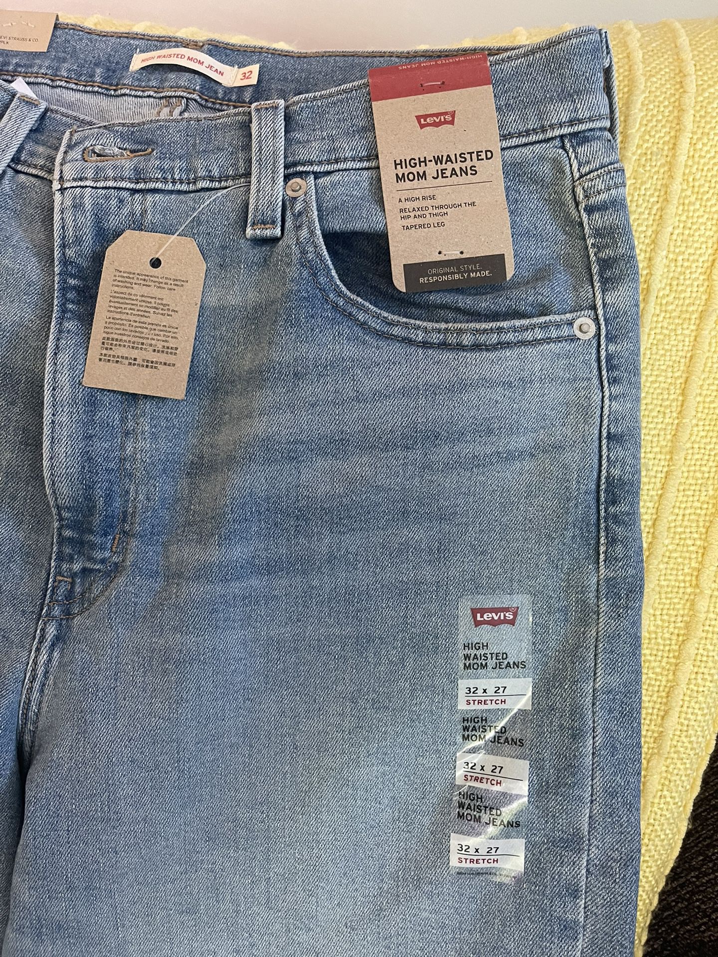 Jeans Levi’s High -waisted Mom Size 32x27 Stretch 