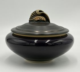 Andrew McCorkindale Porcelain Trinket Box Dish w/Lid Contemporary Studio Pottery