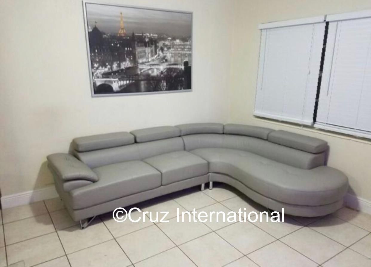 New Gray Sectional Sofa Couch