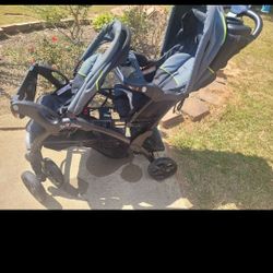 Sit And Stand Double Seat Stroller