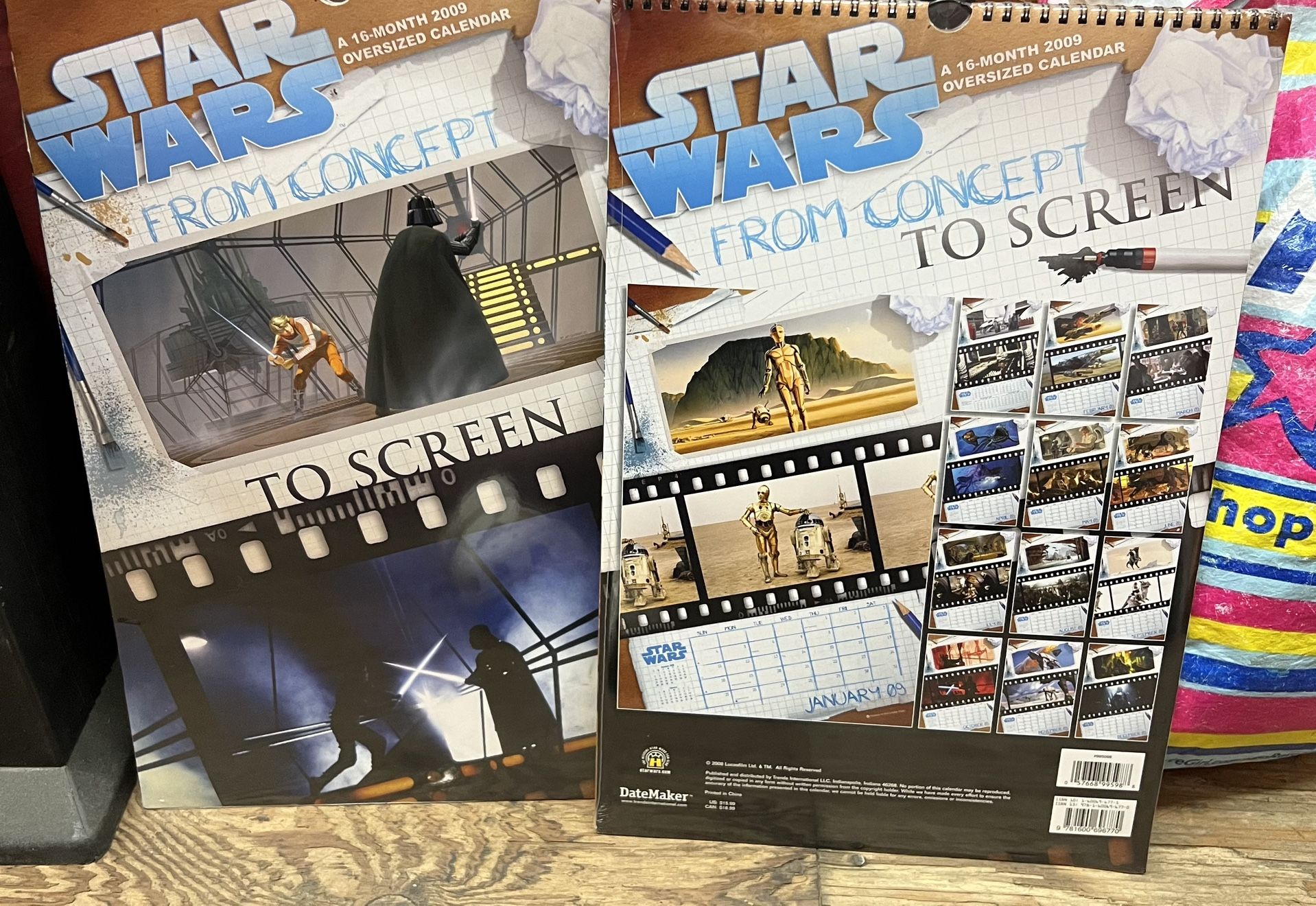 star wars 16 month 2009 calendar