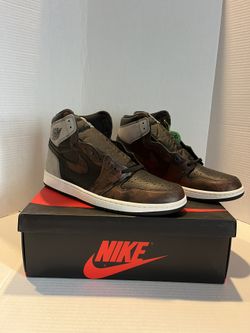 Jordan 1 Retro High Light Army Rust Shadow Patina Size 13