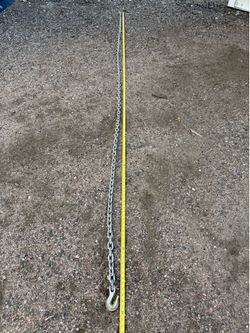 3/8" × 14 Foot Steel Metal Vehicle Tow Towing Chain with Hooks for Emergency