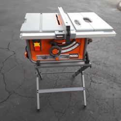 Ridgid 10-in 15 Amp Expandable Table Saw With Stand. New
