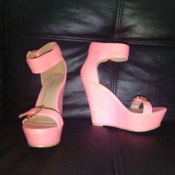 Pink Platform heels