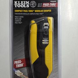 Klein Tools VDV226-005 Compact Pass-Thru Crimper, Modular Crimper for RJ45