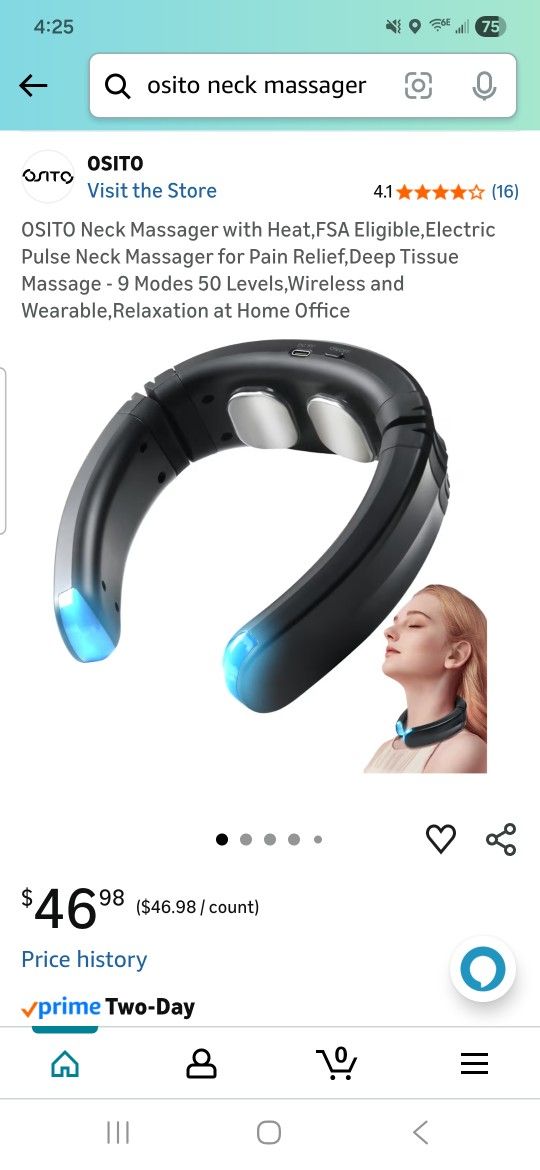 Osito Electric Pulse Neck Masseger With Heat