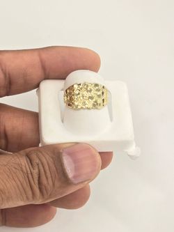 10k Real Gold Nugget Ring Size 8