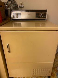 (OBO) Vintage gold GE heavy duty gas clothes dryer