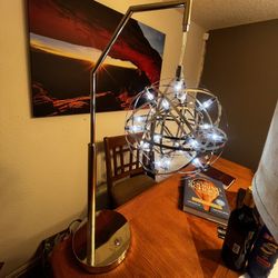 Silver Orb Lamp 