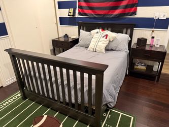 Romina Espresso Double/Full-Size Bed – Solid Wood