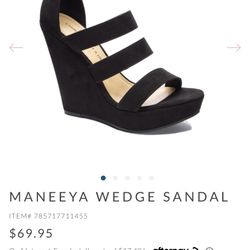 Chinese Laundry Los Angeles MANEEYA WEDGE SANDAL Size 8.5