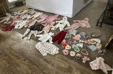 50+ Baby Girl Clothes And Accessory LOT 3-12 Months 