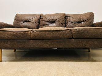 Upholstered Sofa Mid Century Flared Arm Sofa