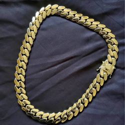 20mm Miami Cuban Link Gold Plated Chain Necklace 18k & 14k Crab Old School Regular Lock 