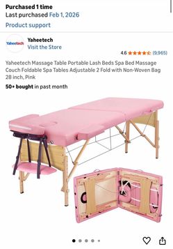 Pink 28in Massage Bed