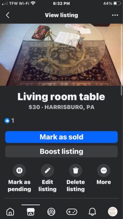 Round glass table