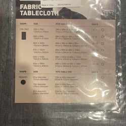 New gray fabric tablecloth