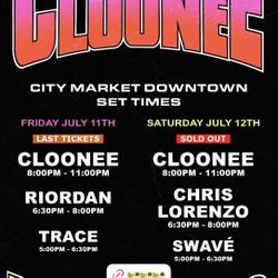 2 Cloonee Tickets For Friday