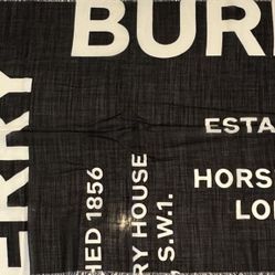 Burberry Horseferry Print Lightweight Wool Silk Scarf