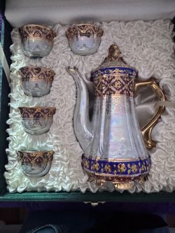 Thai hand painted porcelain tea set