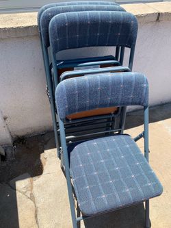 Upholstered Folding Chairs (4)