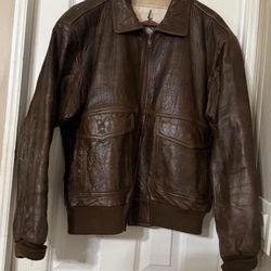 Men’s Leather Bomber Jacket