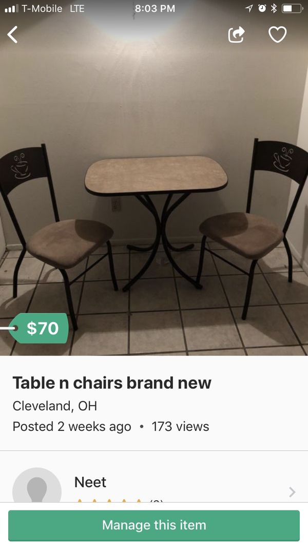 Table With 2 Chairs For Sale In Cleveland Oh Offerup