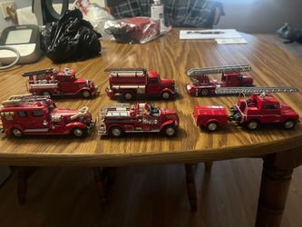 Matchbox Model Of Yesteryear 1/43 Fire Trucks Lot Of 6