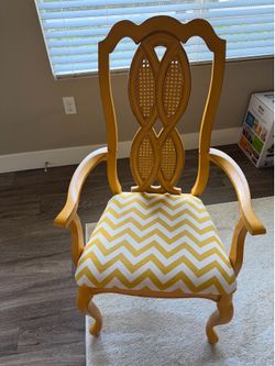 Yellow accent/rustic chair