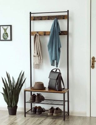 Coat Rack With Shoe Storage