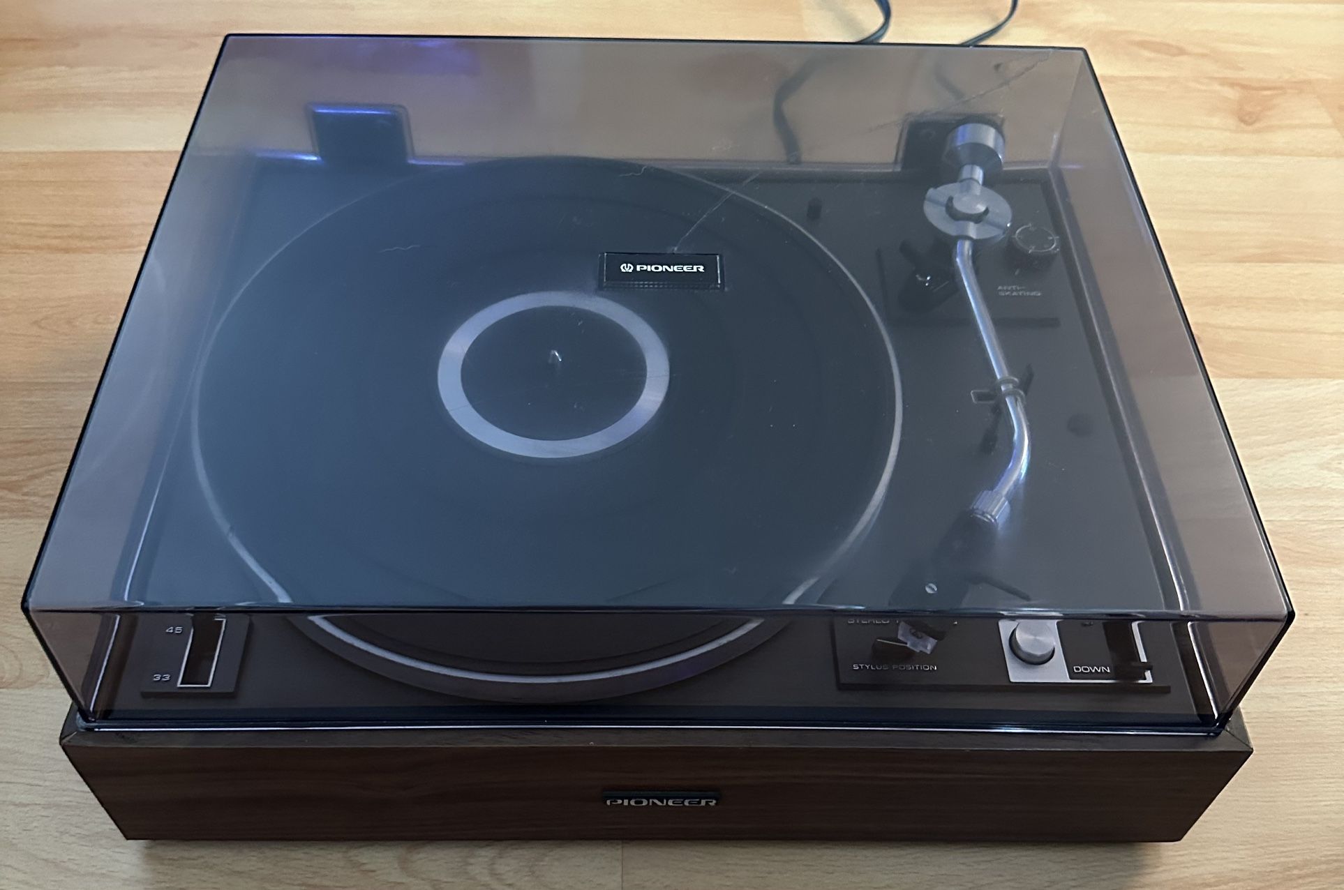 Vintage Pioneer PL-15D II Belt Drive Turntable Serviced AT3600L