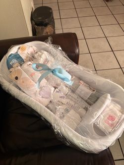 Baby Gift Basket with Tub and Essentials