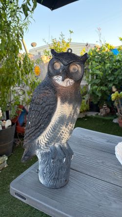 Plastic garden owl figure