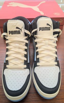 Puma Rebound LayUp SL Mid Top Sneakers Black/Blue/Frosted Ivory Size 10Mens