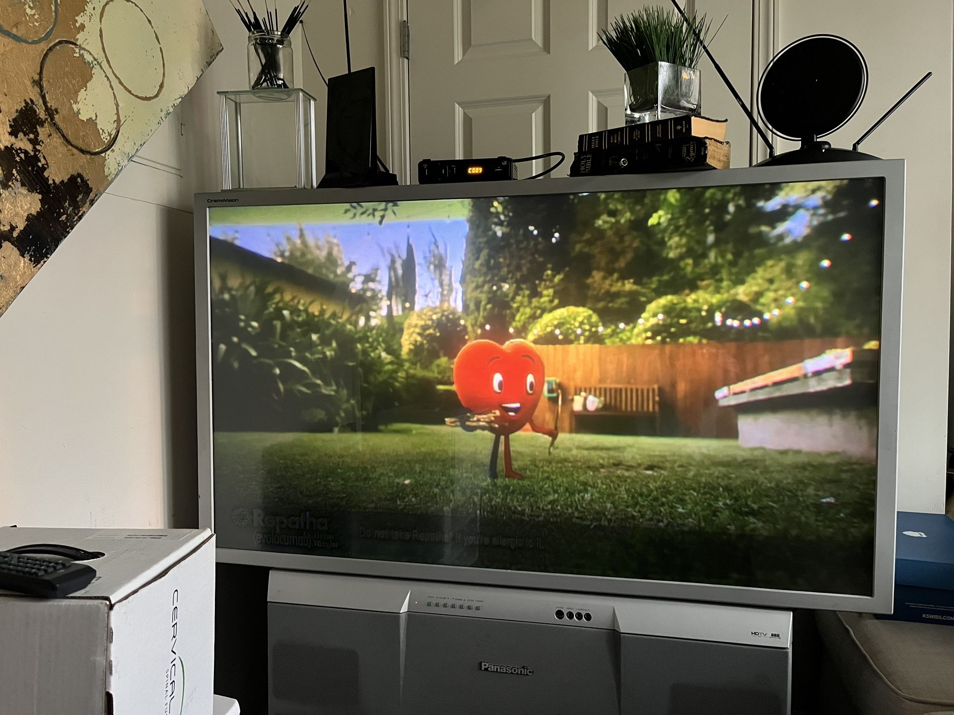 A Panasonic Hd Tv 1080 High Definition Sound Color Is A Grace Color Size Is 55 Inch