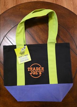 New with tag Trader Joe's Halloween Trick or Treat Canvas Tote Bag