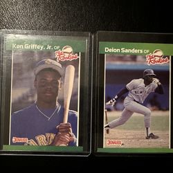 Ken Griffey Jr & Deion Sanders Rookie Cards