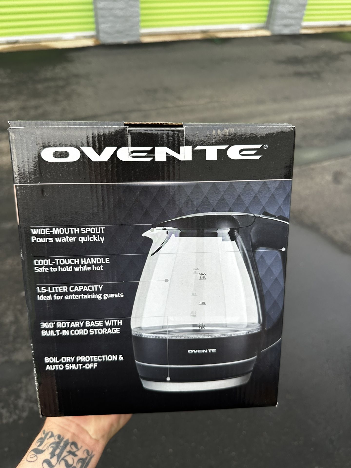 Ovente Electric Glass Kettle 